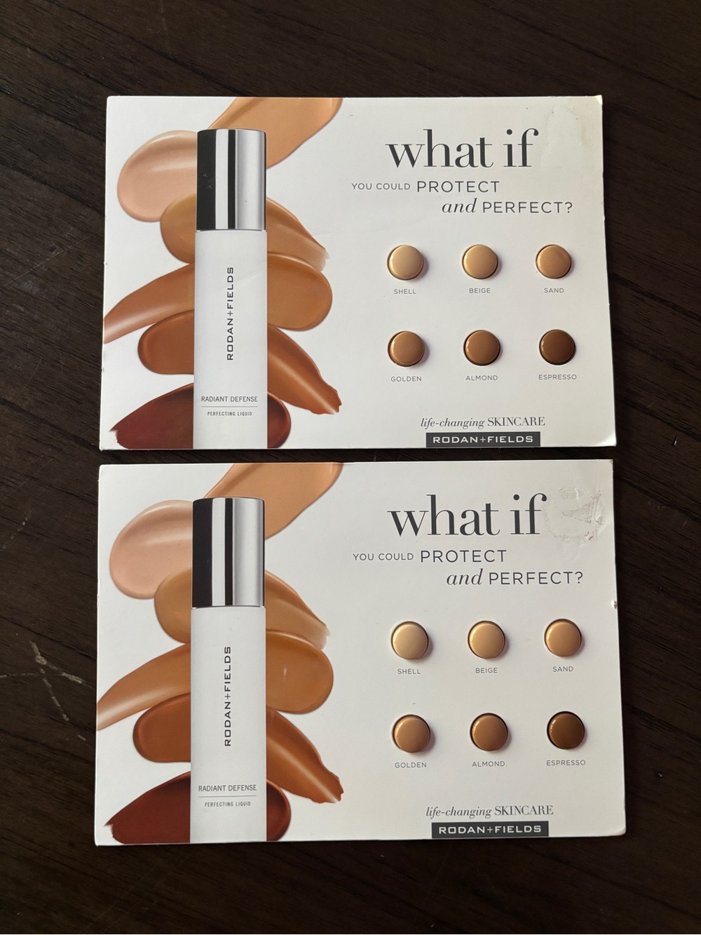 2 Rodan And Fields Sample Radiant Defense Perfecting Liquid Samples
